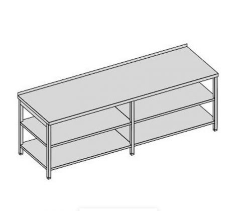 Pracovný stôl s dvoma policami dlhý 210x60