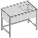 Umývací stôl s krytým drezom 150x80