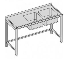 Umývací stôl dvojdrezový 130x80