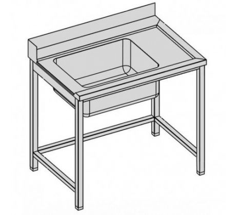 Vstupný stôl k umývačke riadu 150x80