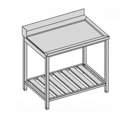 Výstupný stôl s roštom k umývačke riadu 110x70