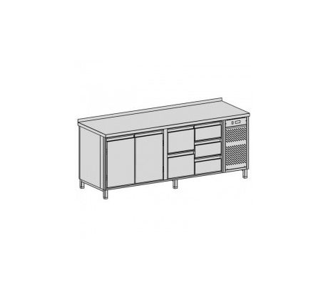 Chladiaci pult na gastronádoby 2xzásuvka GN1/1