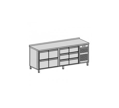 Chladiaci pult na gastronádoby 4xgn1/1, 6xGN1/1