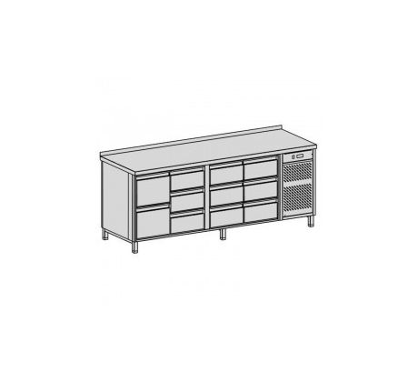 Chladiaci pult na gastronádoby 2xGN1/1,9xGN1/1