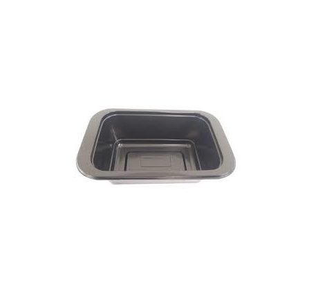Miska na polievku hranatá, čierna 180x113x40 mm, 350 ml / 690 ks