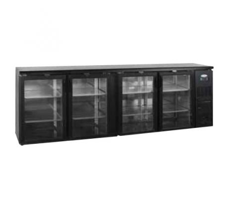Stôl chladiaci barový, 4 x preskl. dvere, antracit, CBC-410G