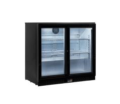 Stôl chladiaci barový, 2 x presklené dvere, 2D/PD