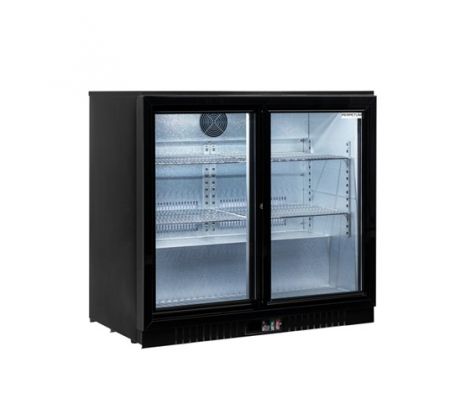 Stôl chladiaci barový, 2 x presklené dvere, 2D/PD