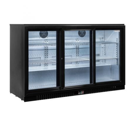 Stôl chladiaci barový, 3 x presklené dvere, 3D/PD