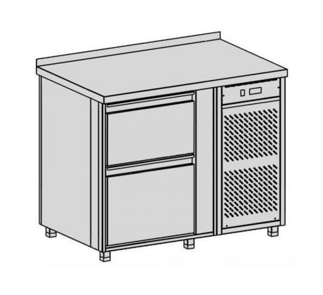 Chladiaci pult na nápoje 240 l, 2 zásuvky