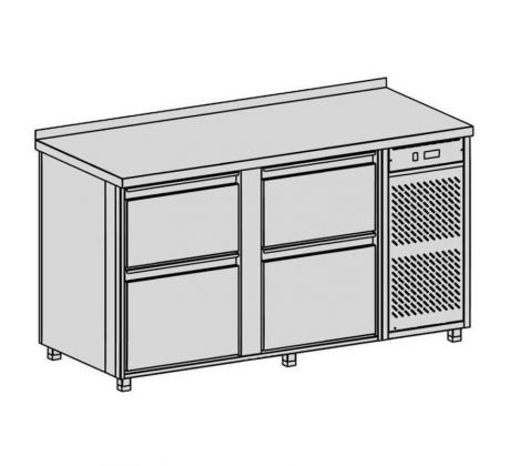 Chladiaci pult na nápoje, 4 zásuvky, 449 l