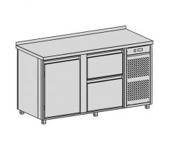 Chladiaci pult na nápoje 449 l, 2 zásuvky, dvere
