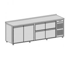 Chladiaci pult na nápoje 869 l, 2x dvere, 4 zásuvky