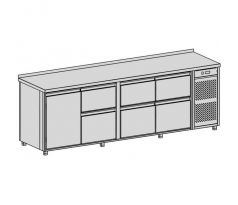 Chladiaci pult na nápoje, 6 zásuviek, 869 l