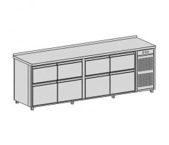 Chladiaci pult na nápoje, 8 zásuviek, 869 l