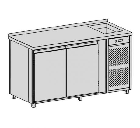 Chladiaci pult s vaňou 449 l